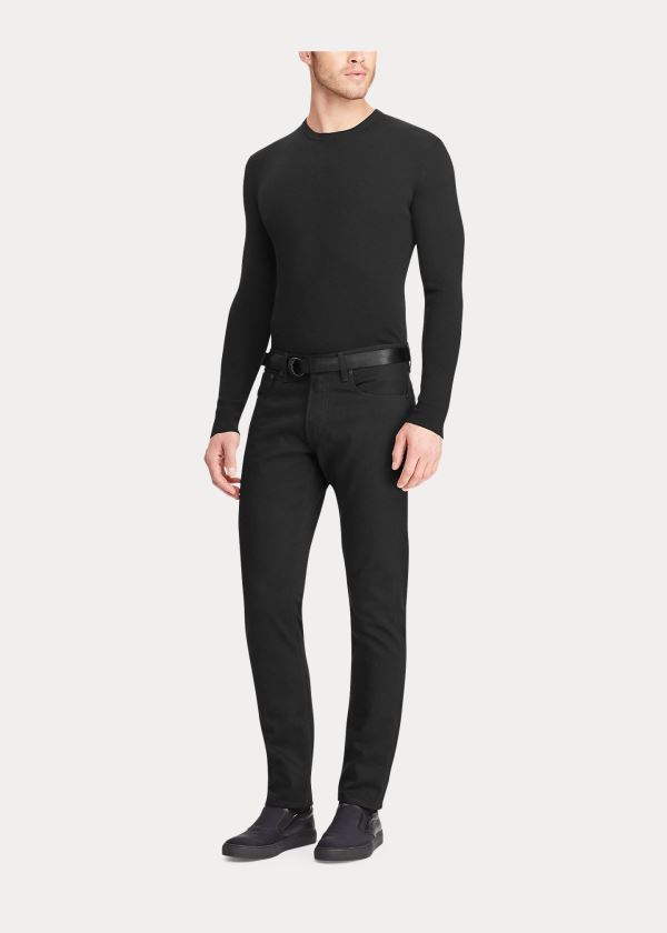 Jeans Ralph Lauren Hombre Negros - Straight Fit Stretch - ZFVTX9435